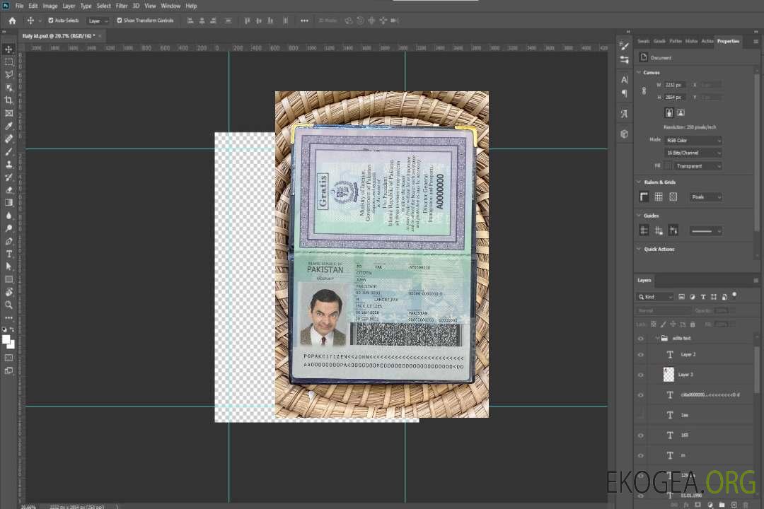 Photolook du nouveau passeport du Pakistan 2020-présent template Photolook du nouveau passeport du Pakistan 2020-présent template